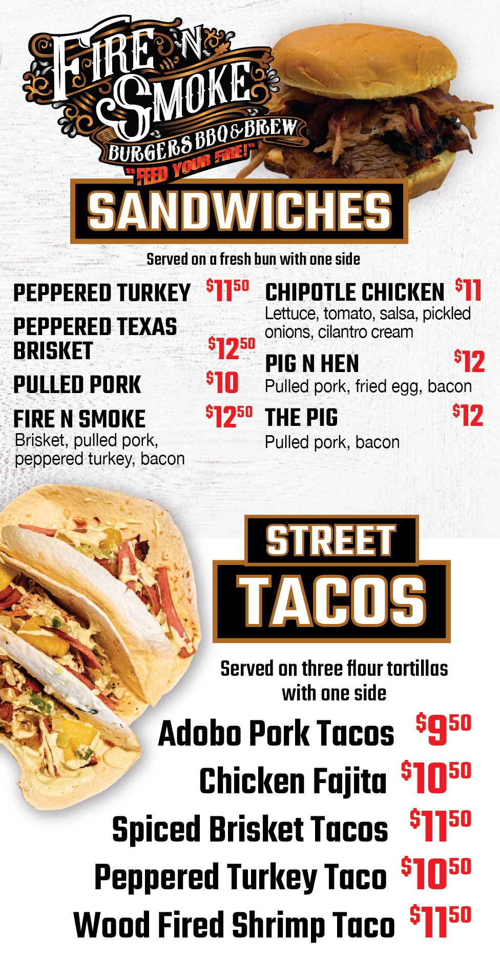 Fire N Smoke Sandwiches & Tacos